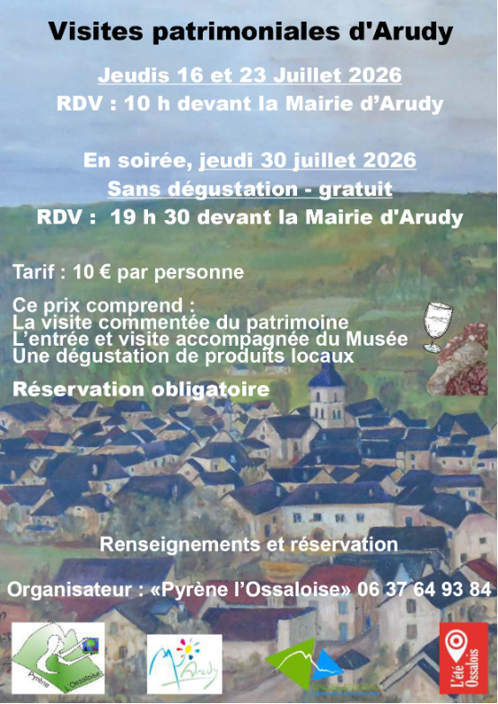 Visite du village d&rsquo;Arudy, du musée et dégustation Place de l&rsquo;Hôtel de Ville Arudy
