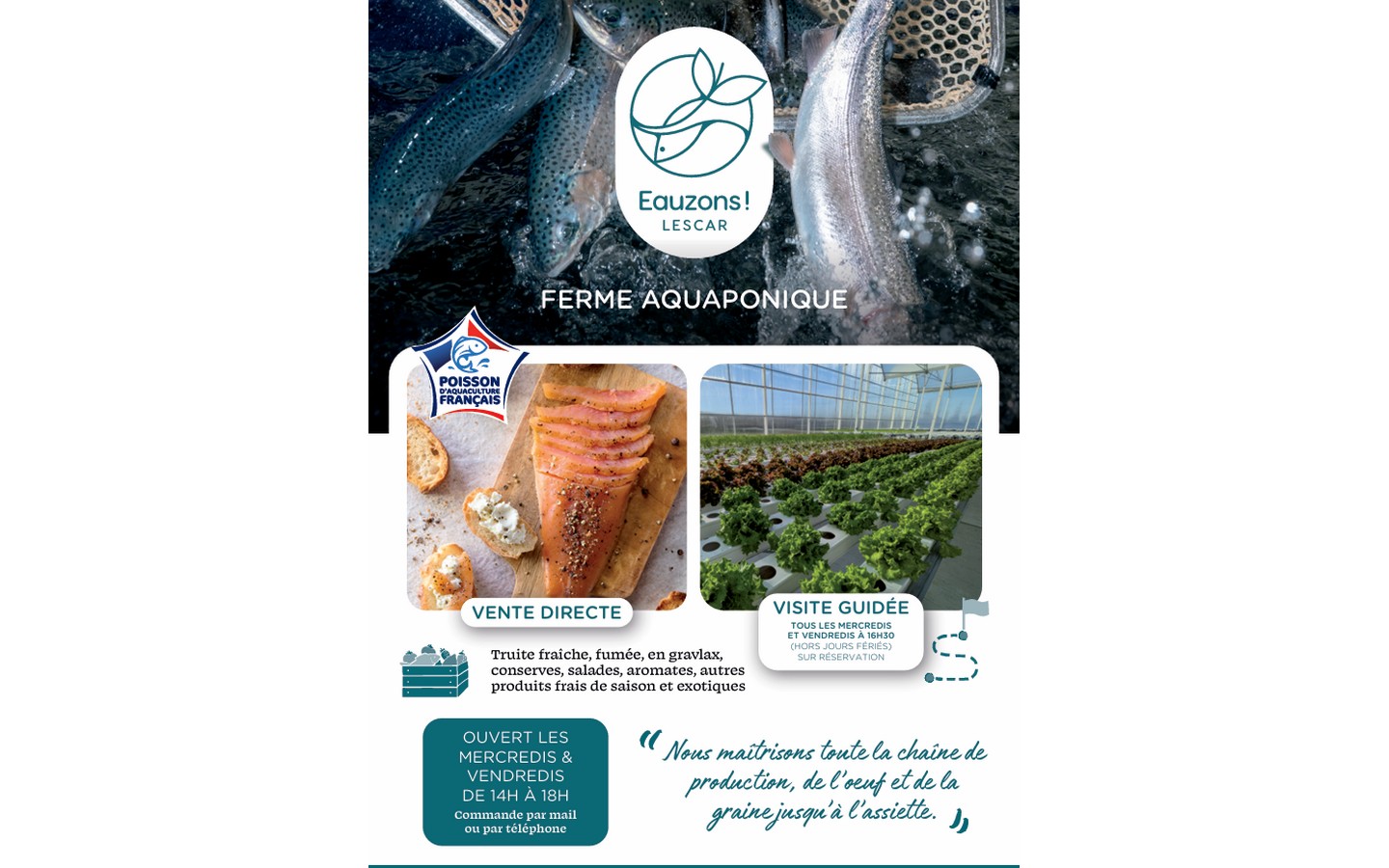 Visite Ferme Aquaponique Eauzons Lescar