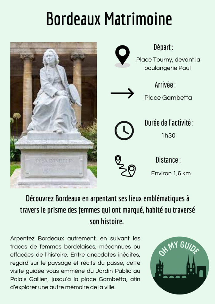 Visite guidée « Bordeaux Matrimoine », Place de Tourny, Bordeaux