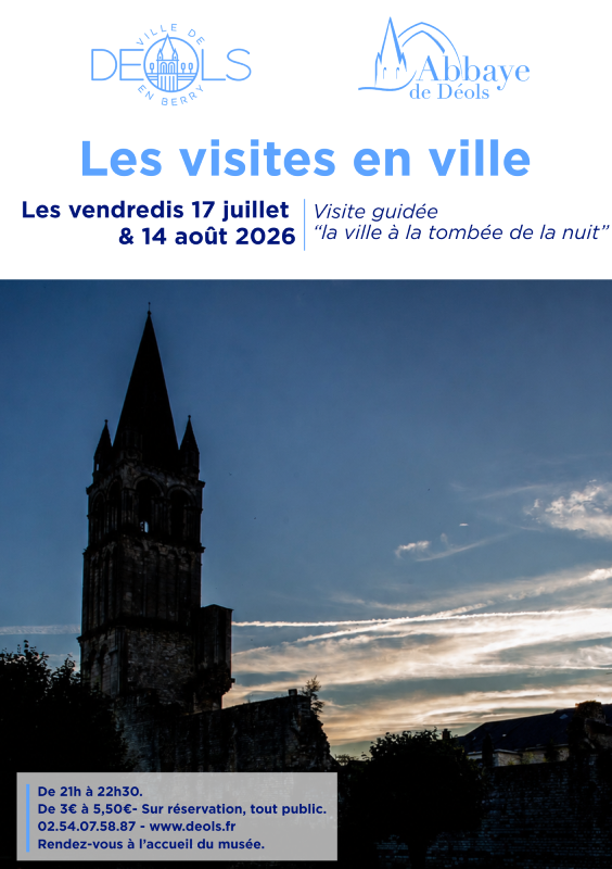Visite guidée de la ville à la tombée de la nuit  Déols