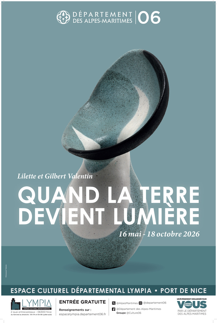 Visite guidée de l’exposition « Lilette et Gilbert Valentin – Quand la terre devient lumière », Espace culturel Lympia, Nice