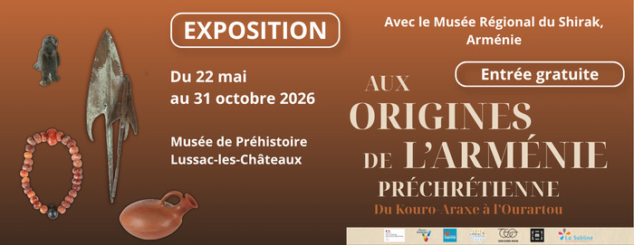 Visite guidée de l&rsquo;exposition temporaire sur l&rsquo;âge du bronze en Arménie, La sabline – Musée de préhistoire et médiathèque, Lussac-les-Châteaux