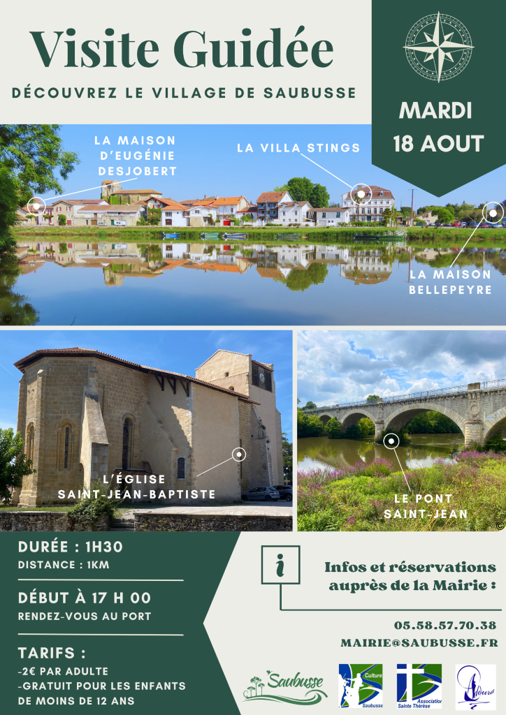Visite guidée de Saubusse Rendez-vous au Port Saubusse