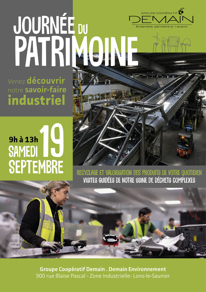 Visite guidée du site industriel du Groupe Coopératif Demain – Recyclage et valorisation des produits du quotidien, Groupe Coopératif Demain, Perrigny
