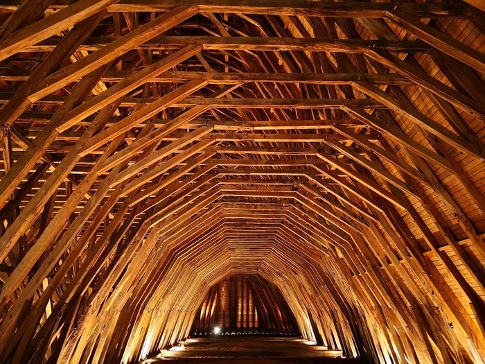 Visite guidée flash d’une charpente unique en France, Église Saint-Girons, Monein