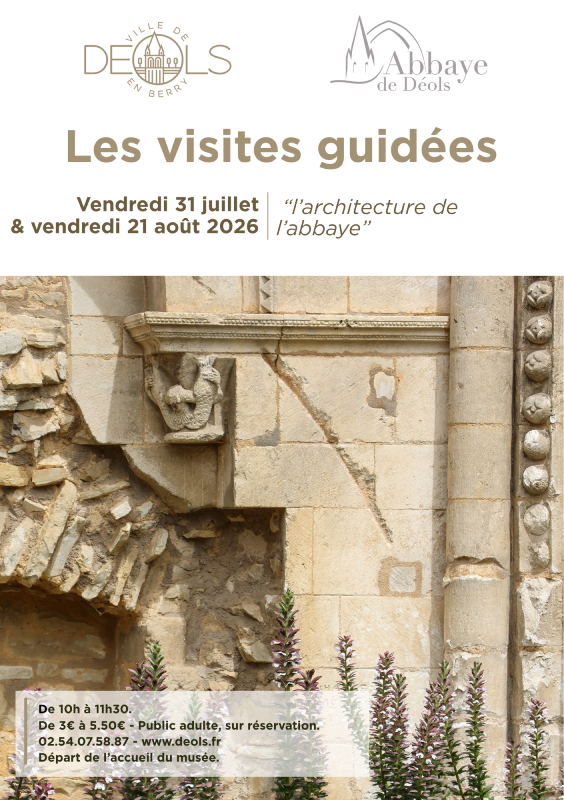 Visite L'architecture de l’abbaye 6 Rue de l'Abbaye Déols 2026-07-31