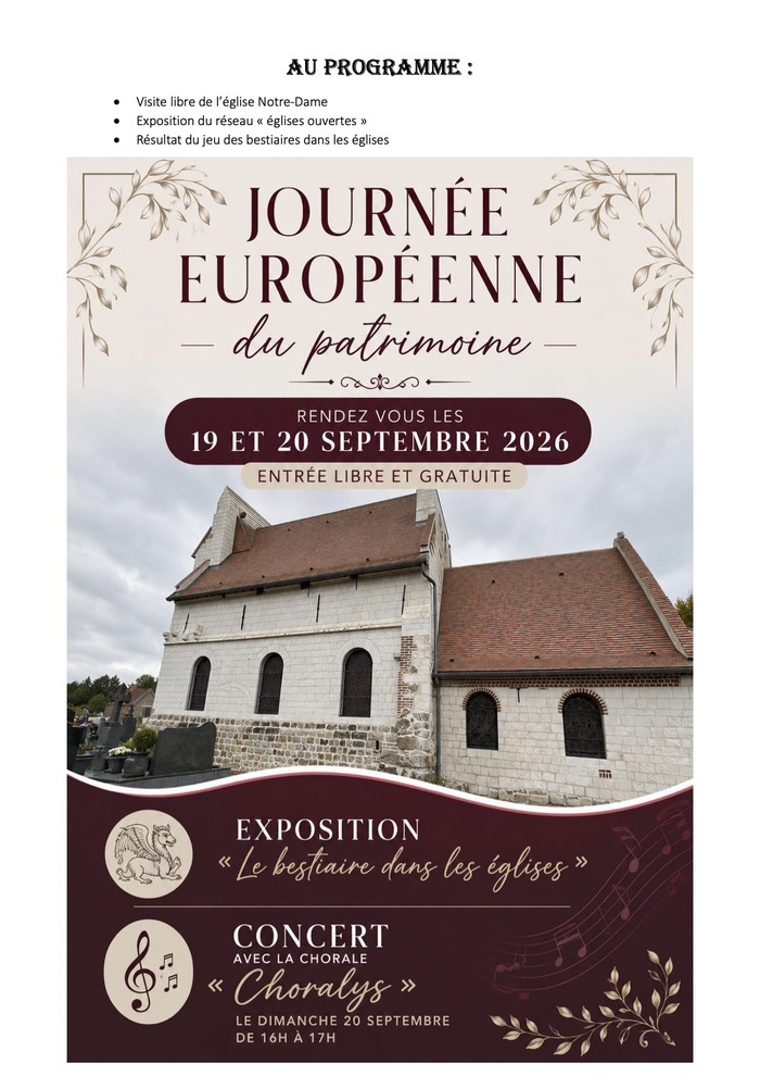 Visite libre de l&rsquo;église avec exposition « le Bestiaire dans les églises », Eglise Notre-Dame de Capelle-Fermont, Capelle-Fermont