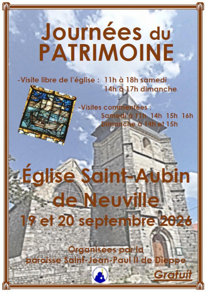 Visite libre de l'église Eglise Saint-Aubin de Neuville Martin-Église