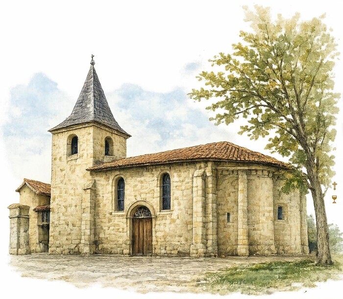Visite libre de l&rsquo;église Saint-Ausit de Croûte, Église Saint-Ausit de Croûte, Lasserrade
