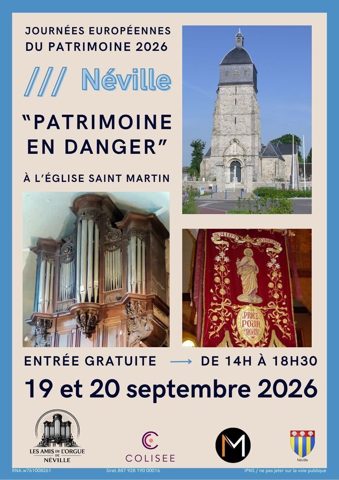 Visite libre de l'église Saint-Martin avec mise en valeur du patrimoine à restaurer Église Saint-Martin Néville