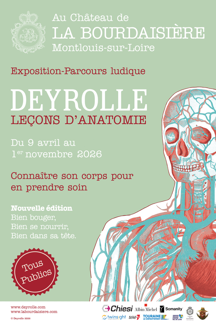 Visite libre de l’exposition « Deyrolle, Leçons d’anatomie », Château de la Bourdaisière, Montlouis-sur-Loire