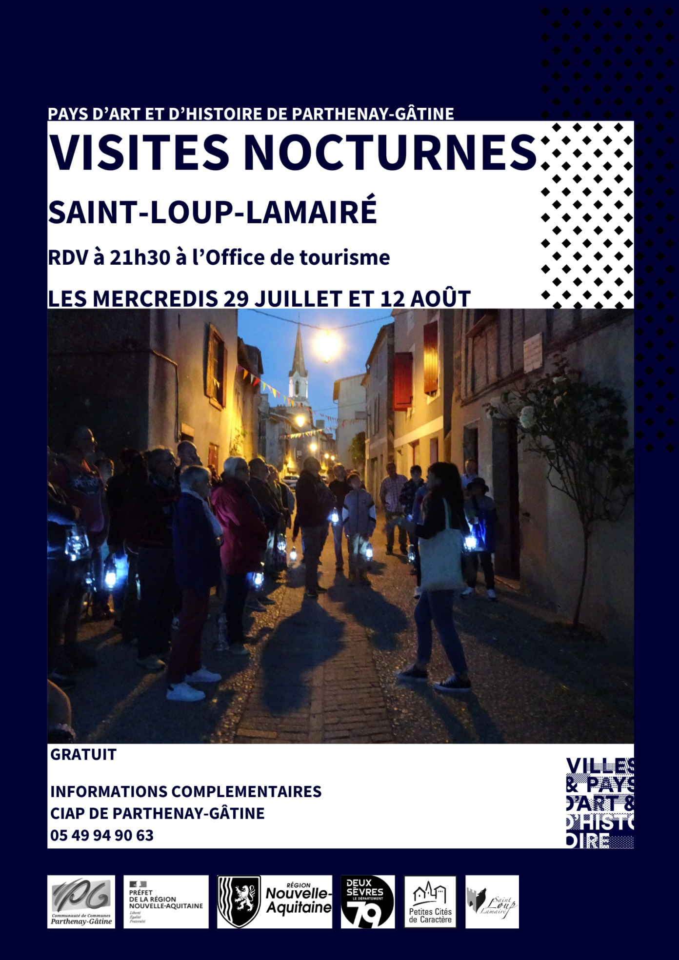 Visite nocturne à la lanterne de Saint-Loup-sur-Thouet  Saint-Loup-Lamairé