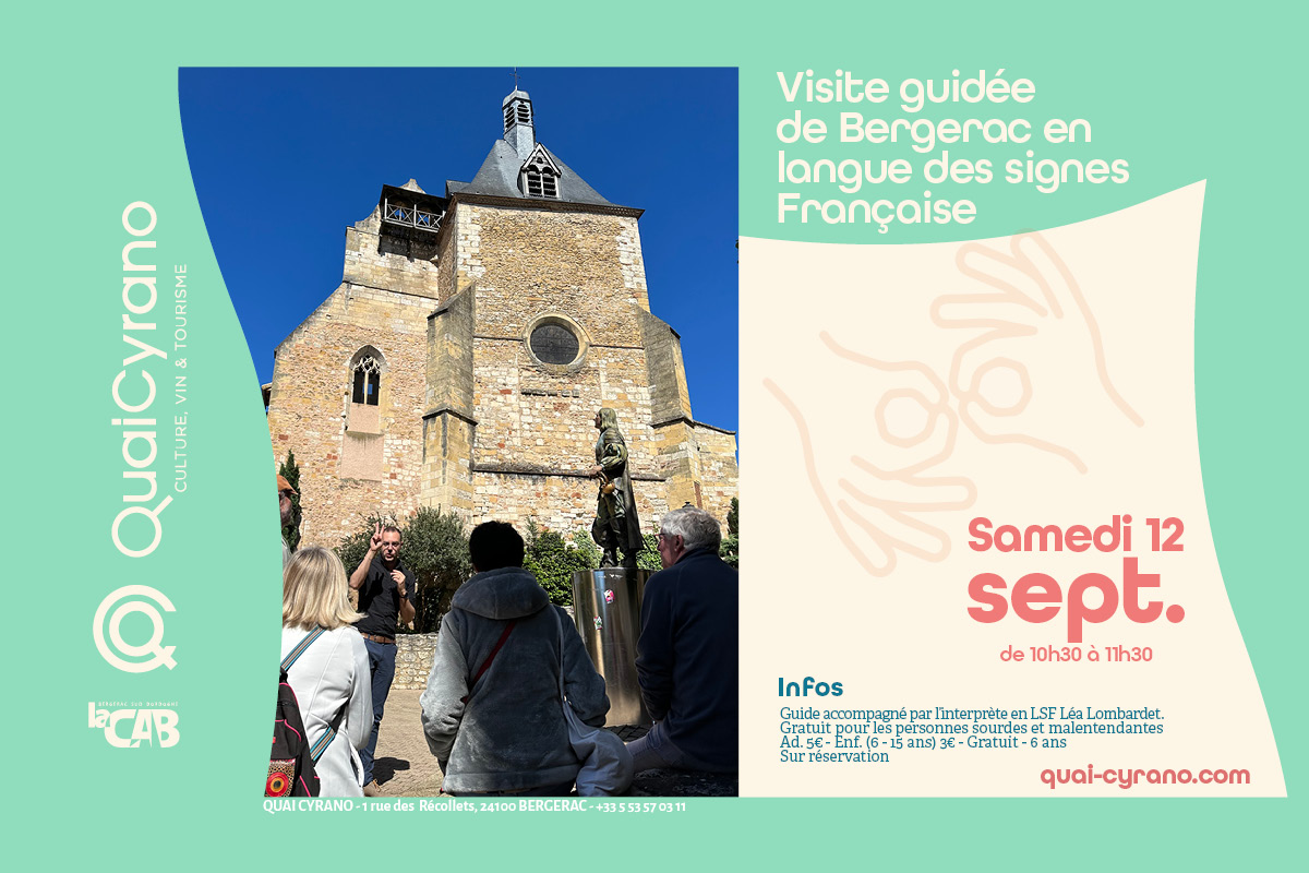 Visite patrimoine de Bergerac en LSF 1 Rue des Récollets Bergerac 2026-09-12