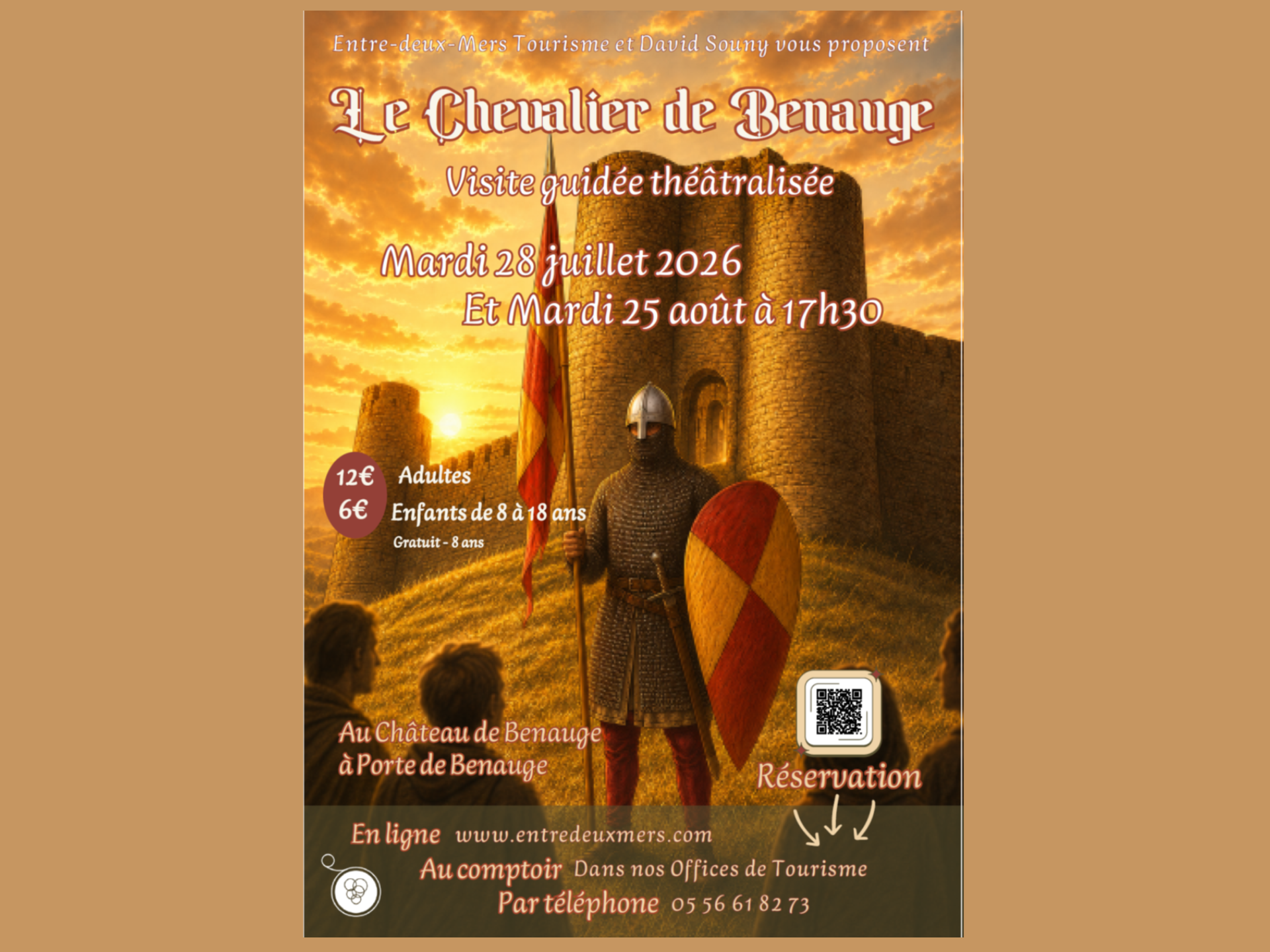 Visite théâtralisée Le Chevalier de Benauge 478 Chemin du Château Porte-de-Benauge 2026-07-28