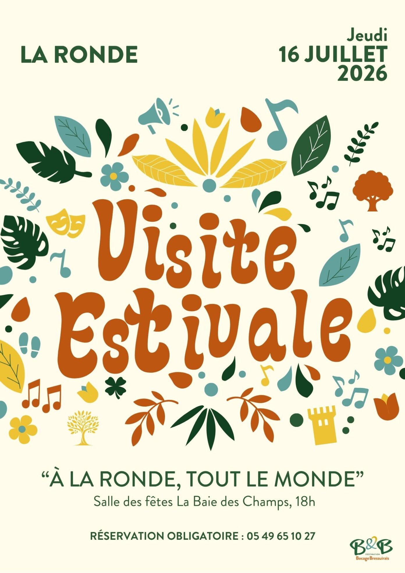 Visites Estivales 2026 À La Ronde, tout le monde La Ronde Départ de la Mairie La Forêt-sur-Sèvre