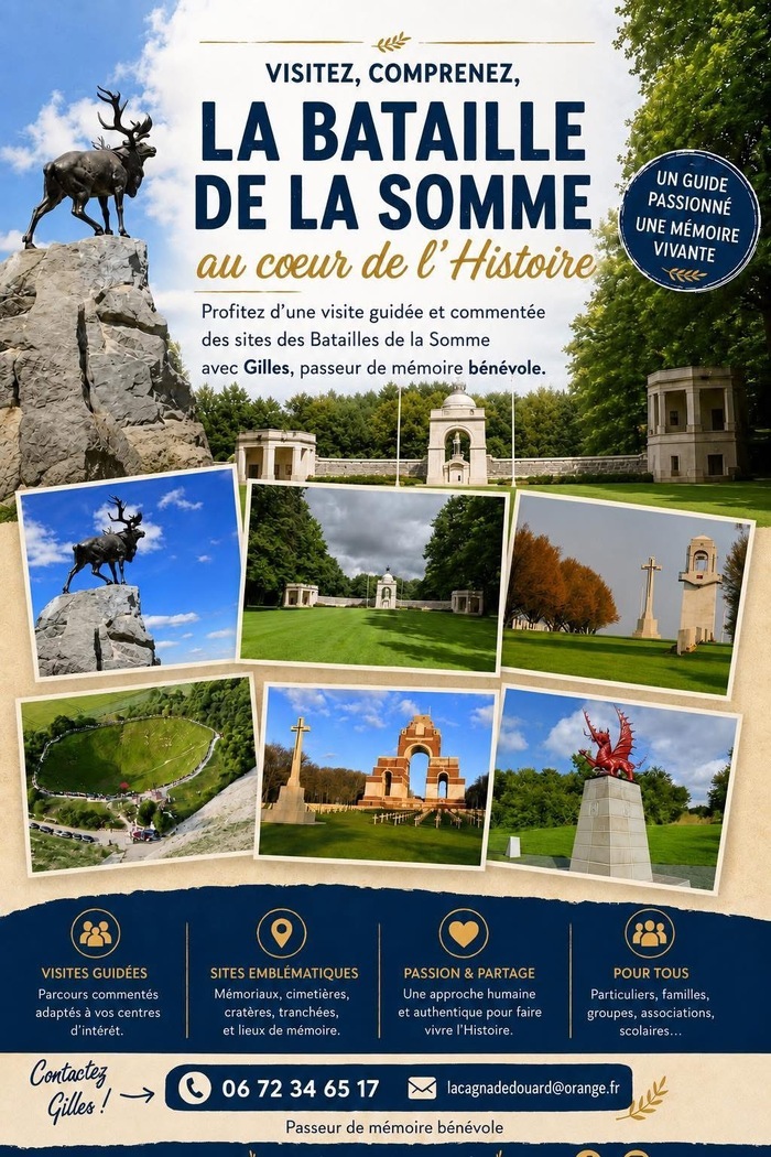 Visites guidées des champs de bataille de la Somme, 1 Place Émile Leturcq 80300 ALBERT, Albert
