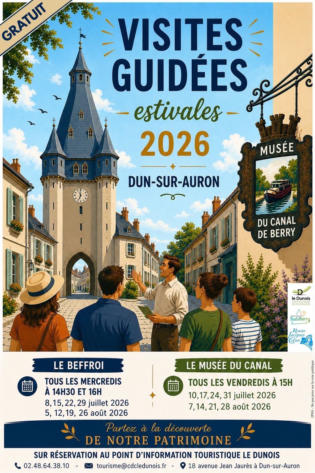 Visites Guidées Estivales du Musée du Canal de Berry de Dun-sur-Auron Dun-sur-Auron