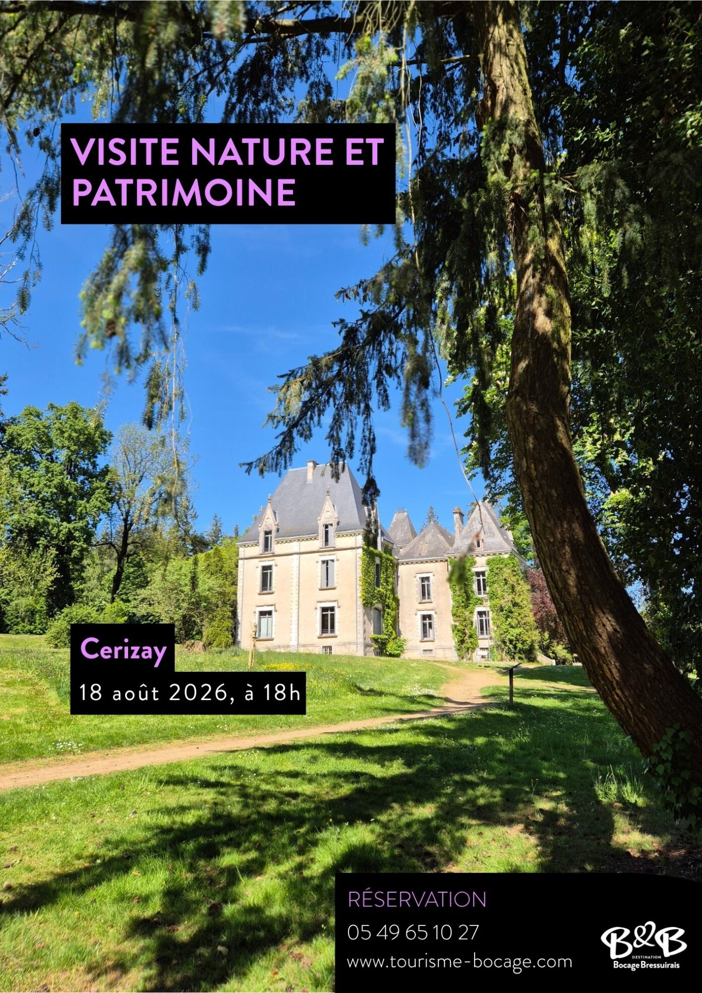 Visites nature et patrimoine Le bourg: entre reconstruction et parcs arborés Cerizay