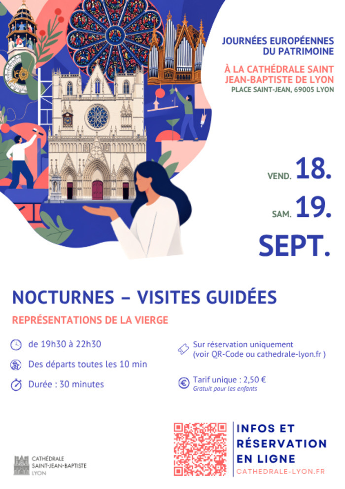 Visites nocturnes de la cathédrale Cathédrale Saint-Jean-Baptiste Lyon