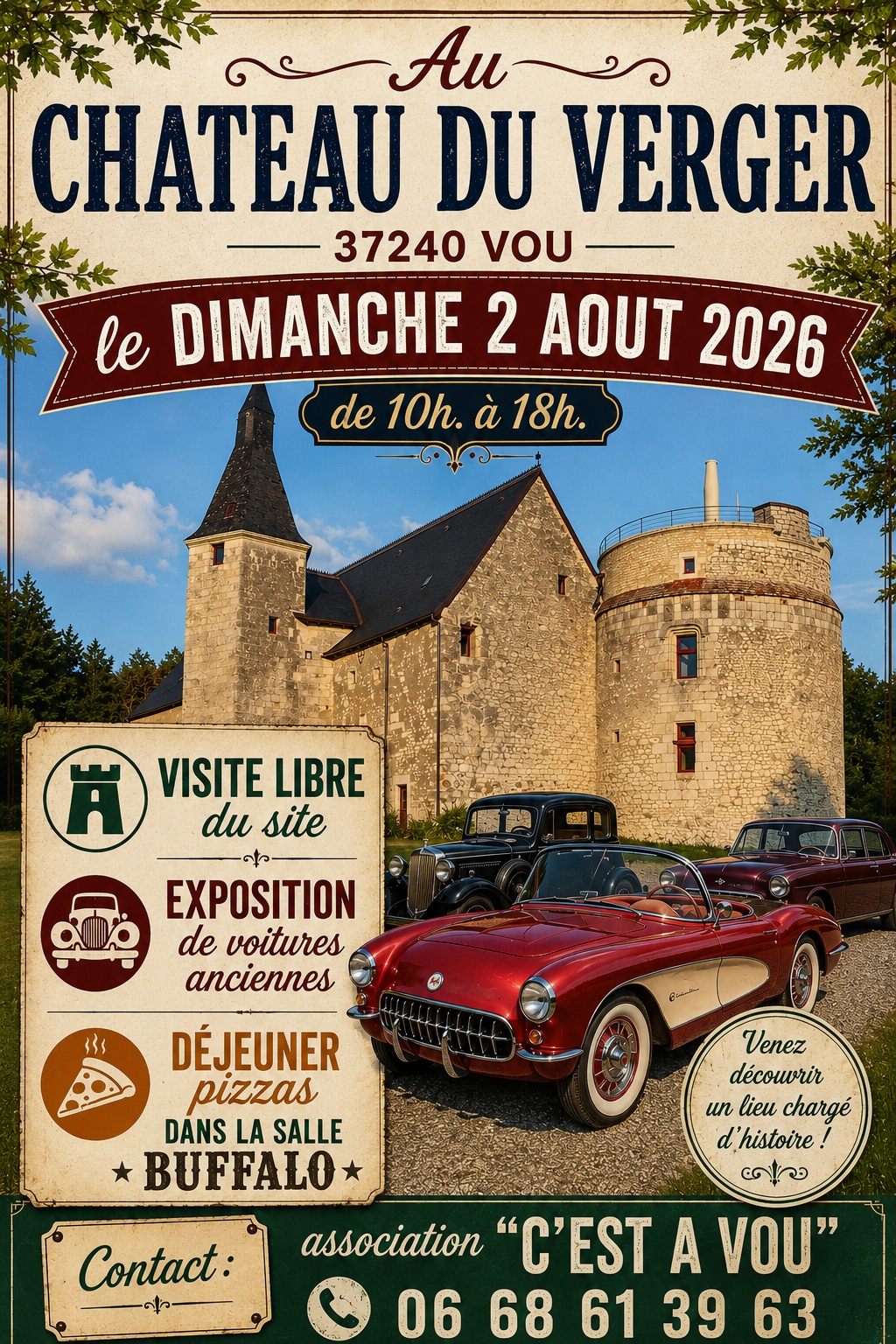 voitures anciennes au Château Vou 2026-08-02