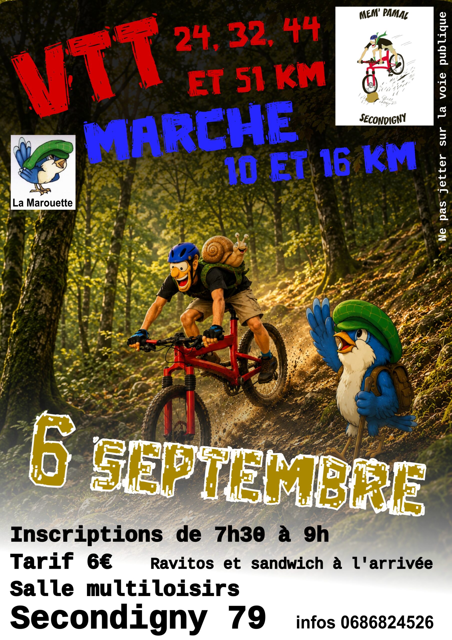VTT et randonnée diurne des mem'pamal Les Effres Secondigny 2026-09-06