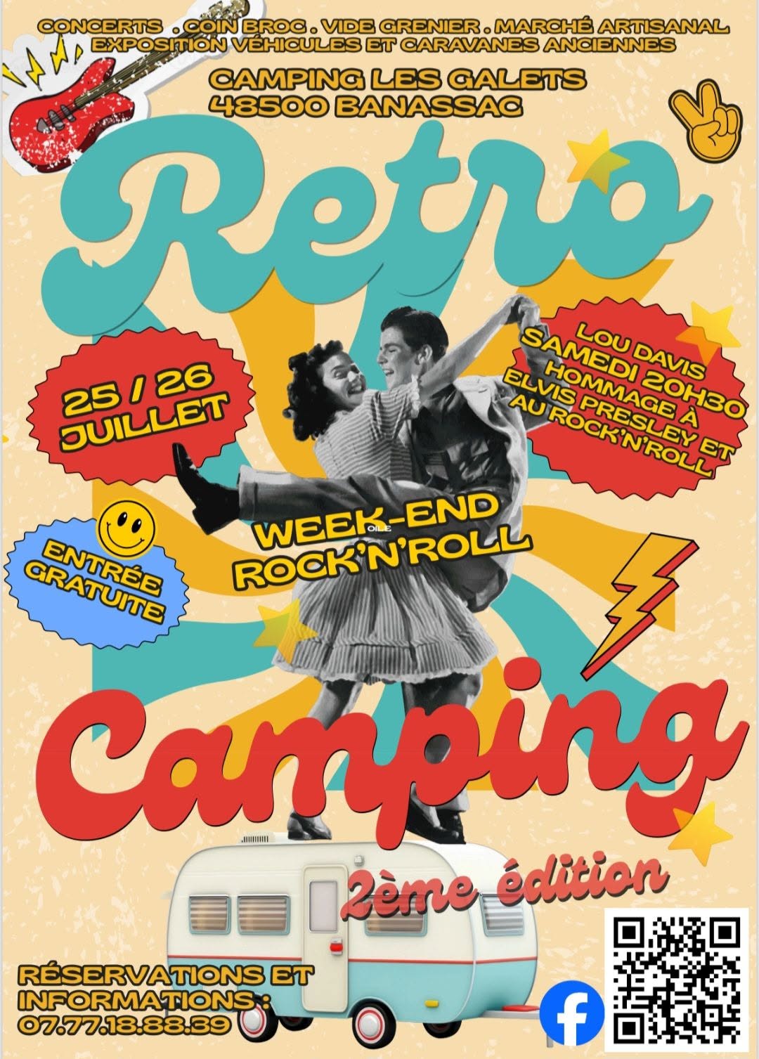 WEEK-END RETRO ROCK & ROLL AU CAMPING Camping Les Galets Banassac-Canilhac 2026-07-25