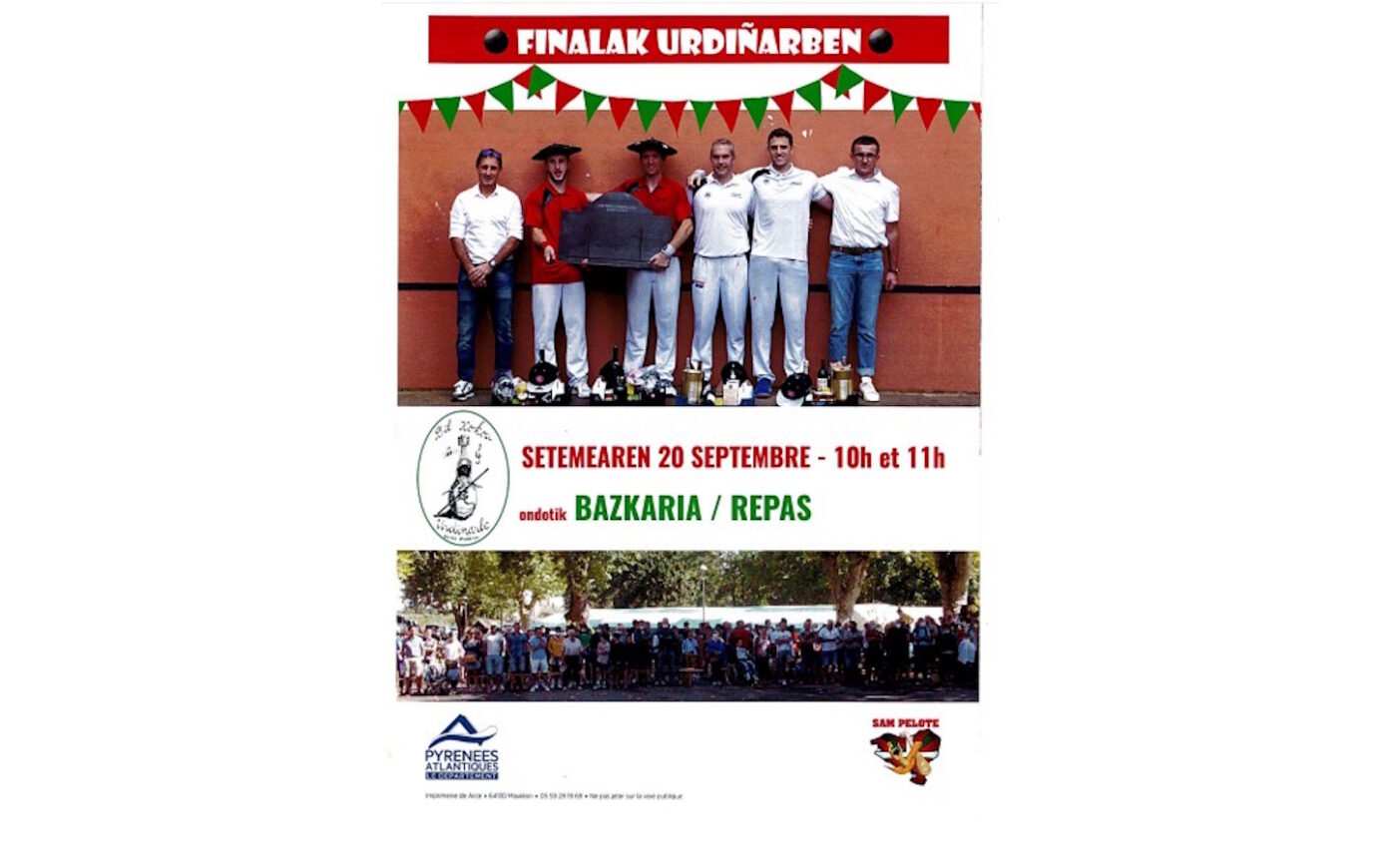 Xiberoko txapelgoa finales du tournoi de pelote à main nue  Ordiarp