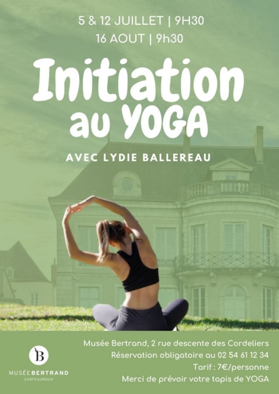Yoga dans le jardin du musée Bertrand Châteauroux