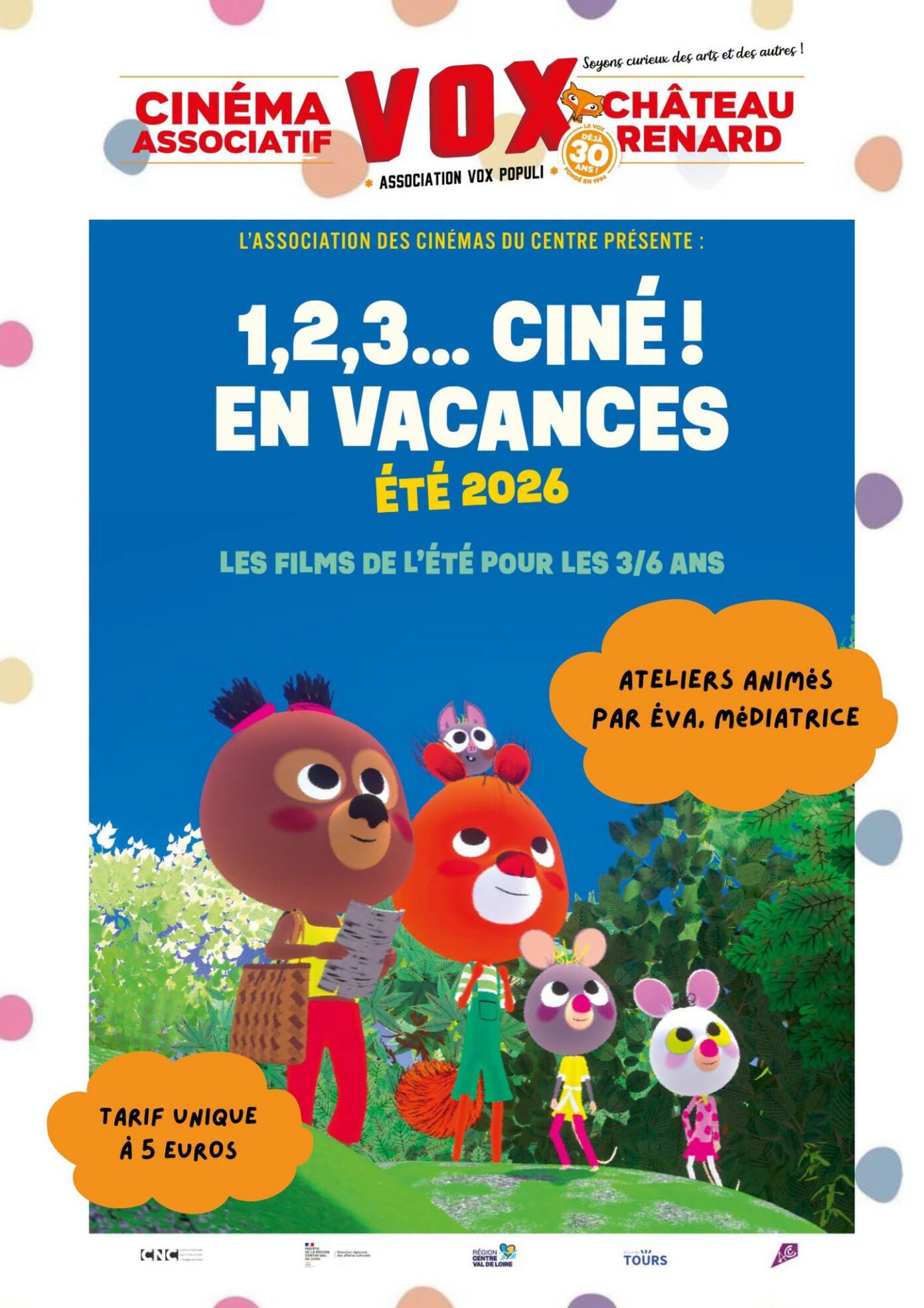 1, 2, 3… Ciné ! En vacances Atelier VANILLE  Château-Renard