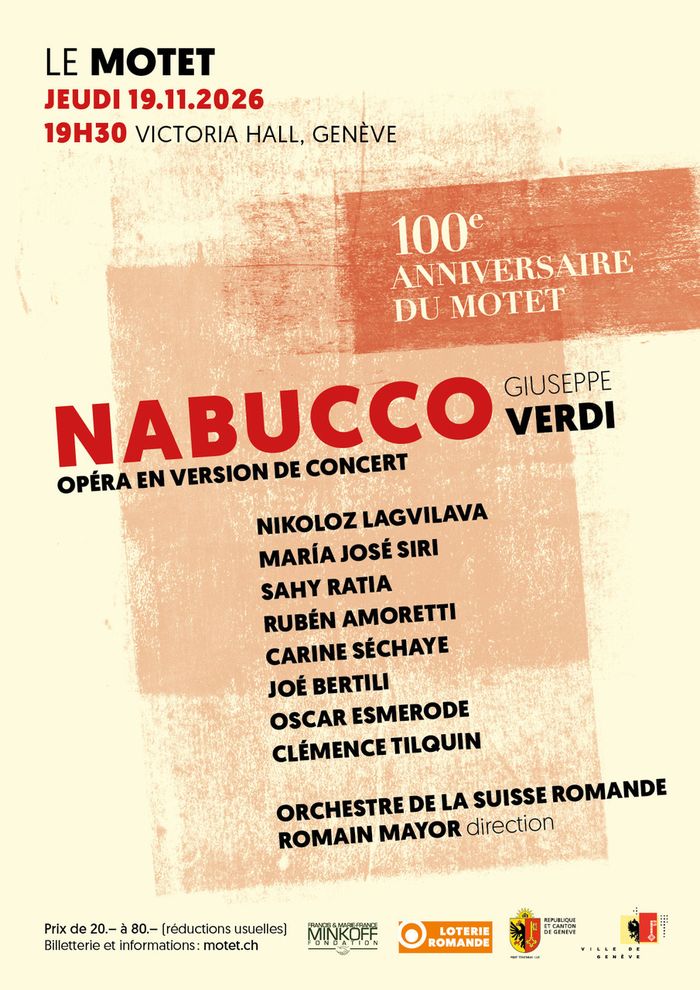 100e anniversaire du Motet, Victoria Hall, Genève