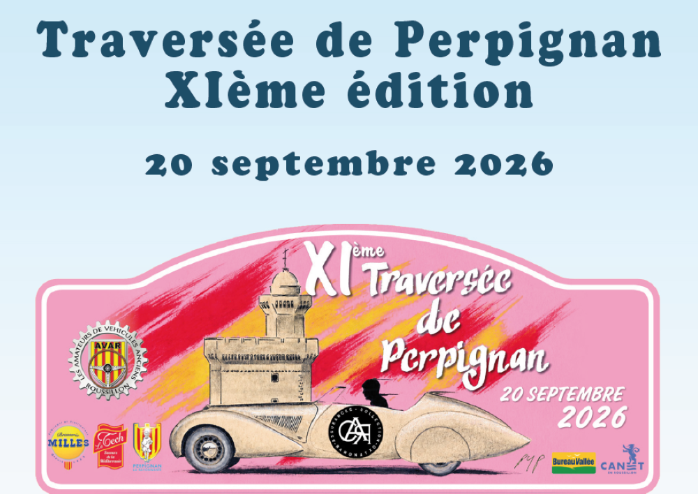 11EME TRAVERSÉE DE PERPIGNAN DE VOITURES ANCIENNES Place Armand Lanoux Perpignan