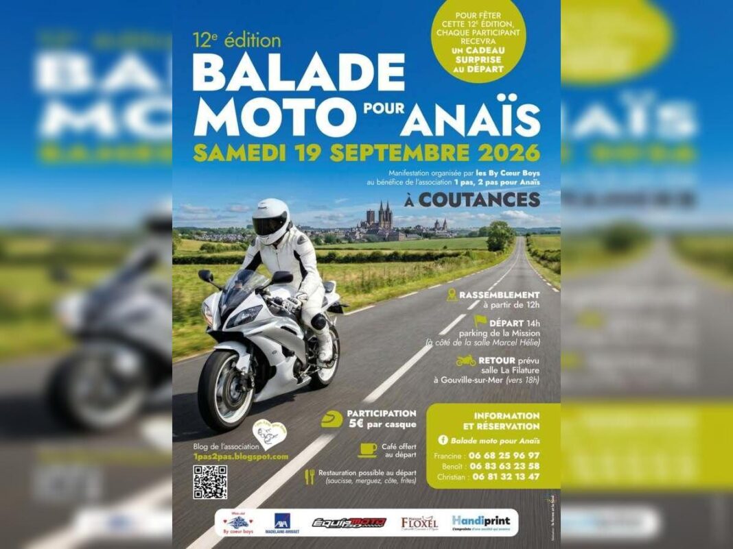 12e balade à moto pour Anaïs Coutances