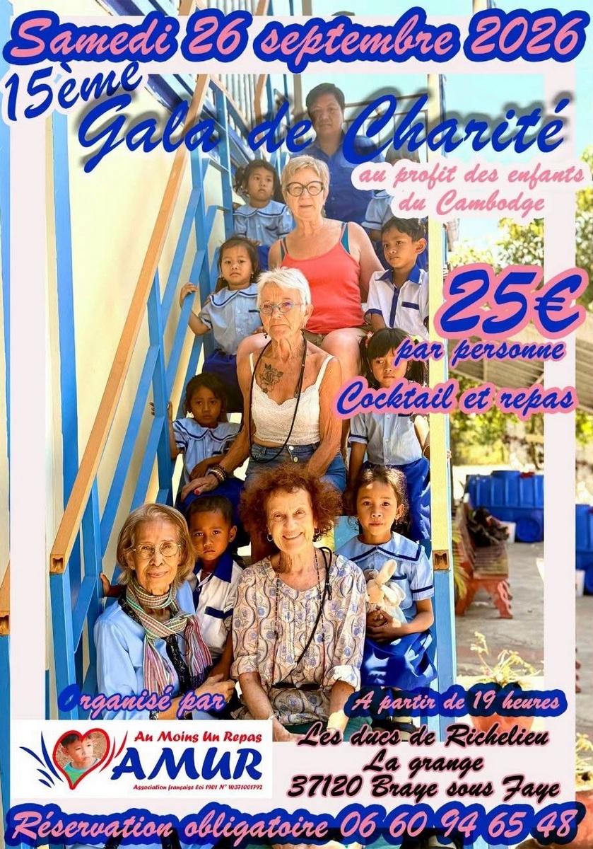 15ème Gala de Charité au profit des enfants du Cambodge Braye-sous-Faye