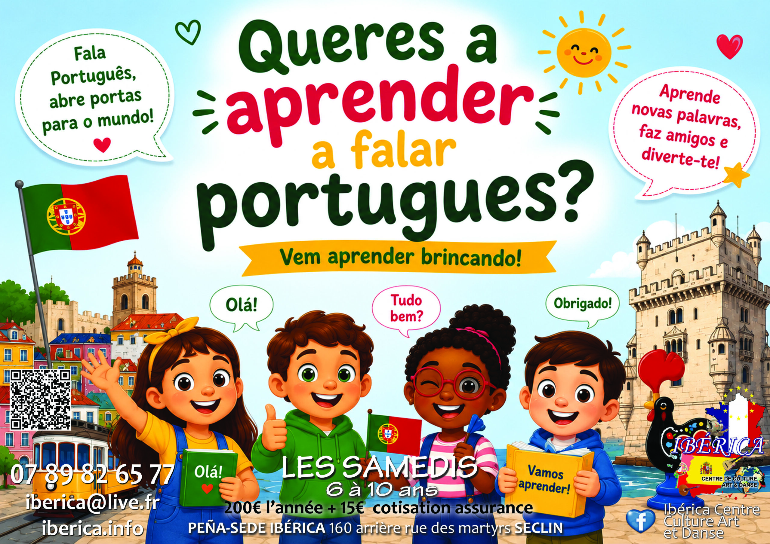 Cours de Portugais pour enfants Ibérica Seclin Lille Hauts de France Ibérica, centre de culture, art et danse — Ibérica, centre de culture, art et danse — Seclin — 5 septembre 2026