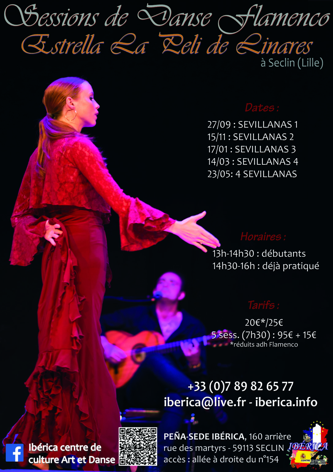 Stages de danse Flamenco Sevillanas – Ibérica Seclin Hauts de France Ibérica, centre de culture, art et danse — Ibérica, centre de culture, art et danse — Seclin — 27 septembre 2026