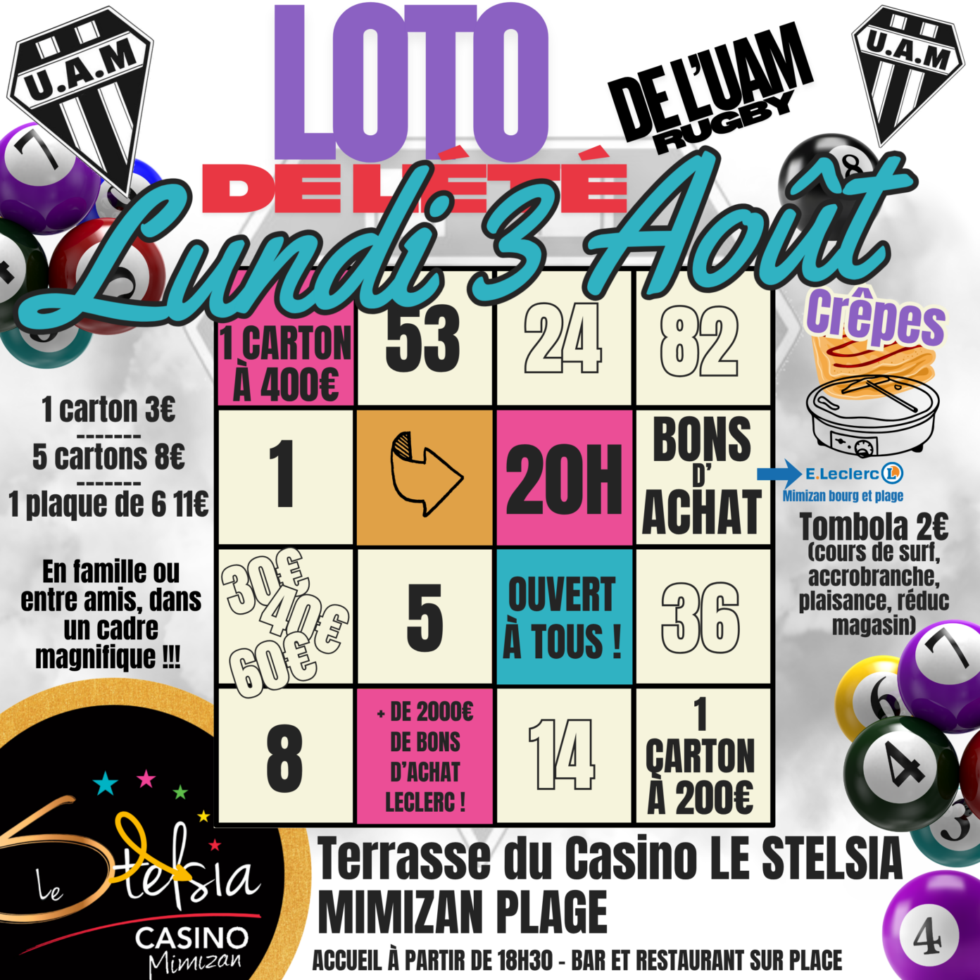 2eme LOTO de l’été UAM RUGBY Mimizan