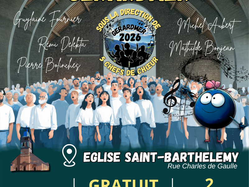 330 choristes chantent à Gérardmer Rue Charles de Gaulle Gérardmer