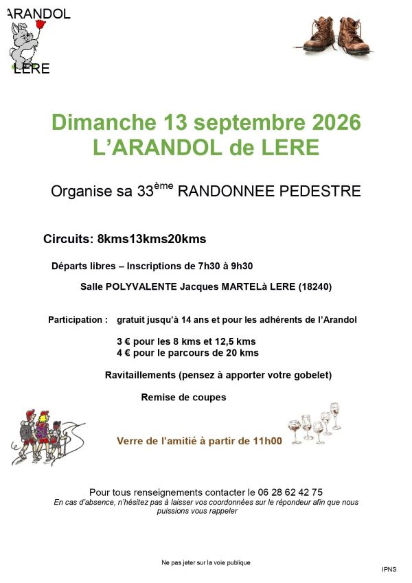 33ème randonnée pédestre Léré