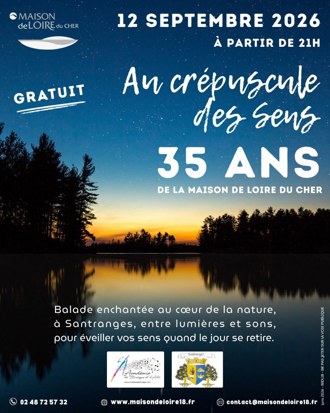 [35 ans de la Maison de Loire du Cher ] Au crépuscule des Sens  Santranges