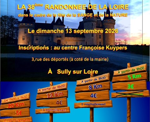 38e Randonnée de la Loire Sully-sur-Loire