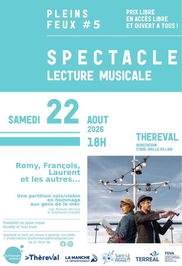 5e Festival Pleins Feux > Spectacle lecture musicale HEBECREVON Thèreval 2026-08-22