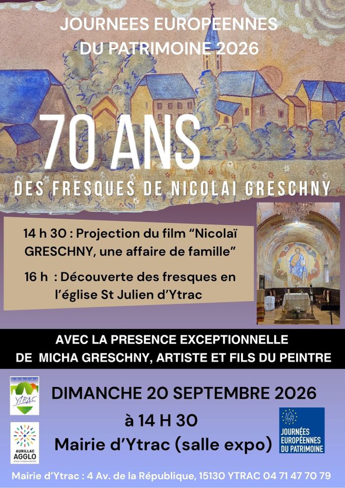 70 ans des fresques de Nicolaï Greschny, Église Saint-Julien, Ytrac