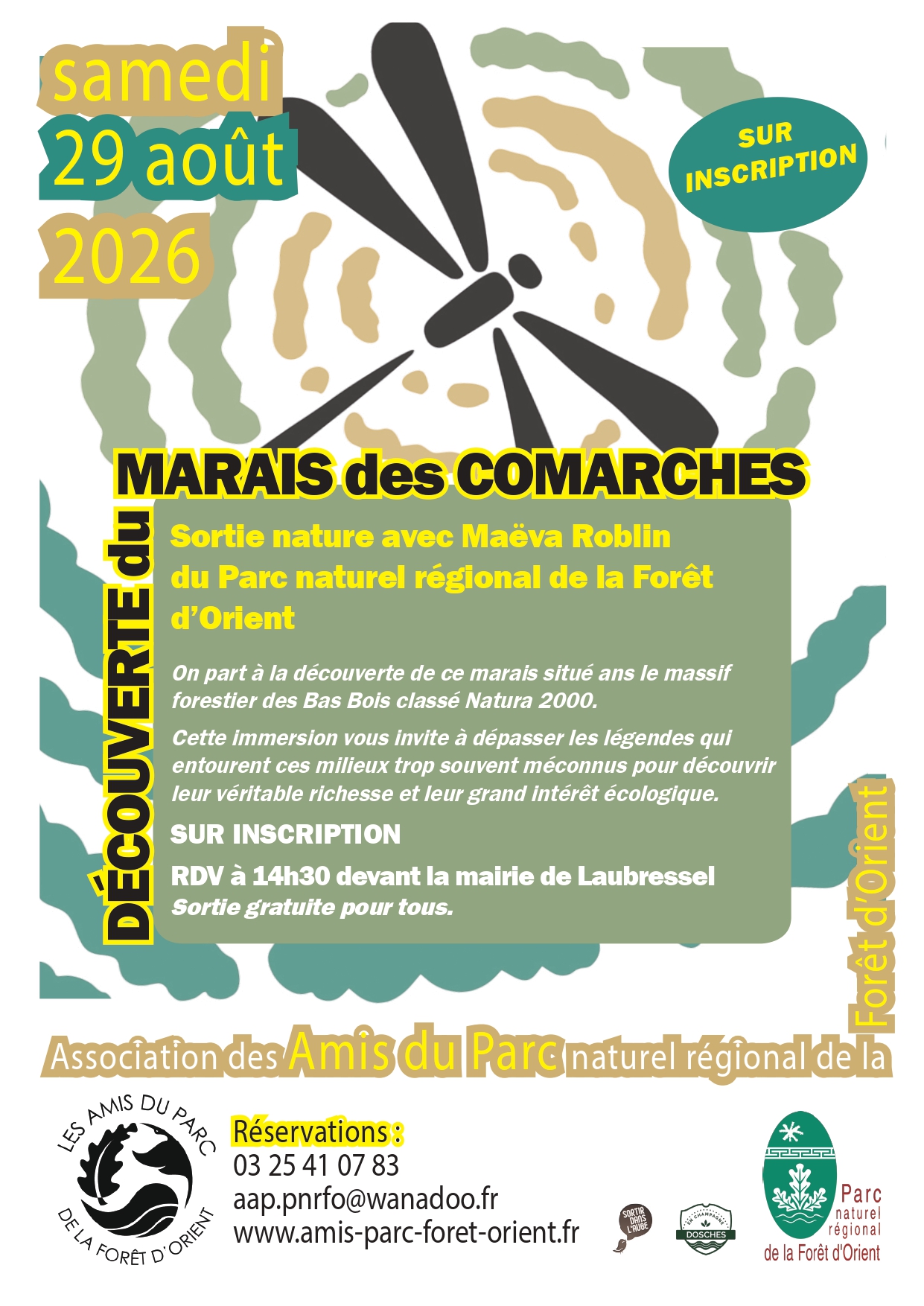 À la rencontre du marais des Comarches RDV devant la Mairie Laubressel 2026-08-29