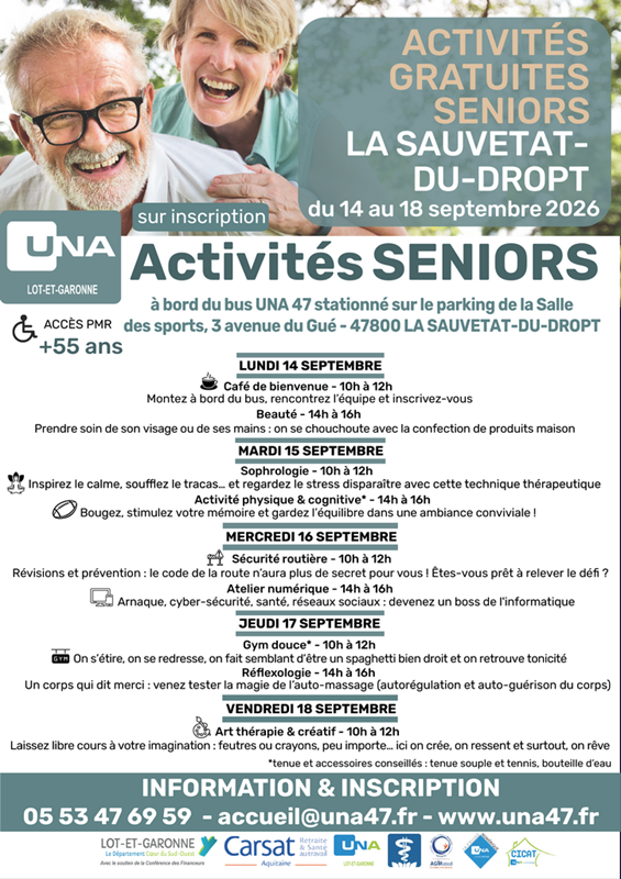 Activités pour les séniors Salle des sports La Sauvetat-du-Dropt