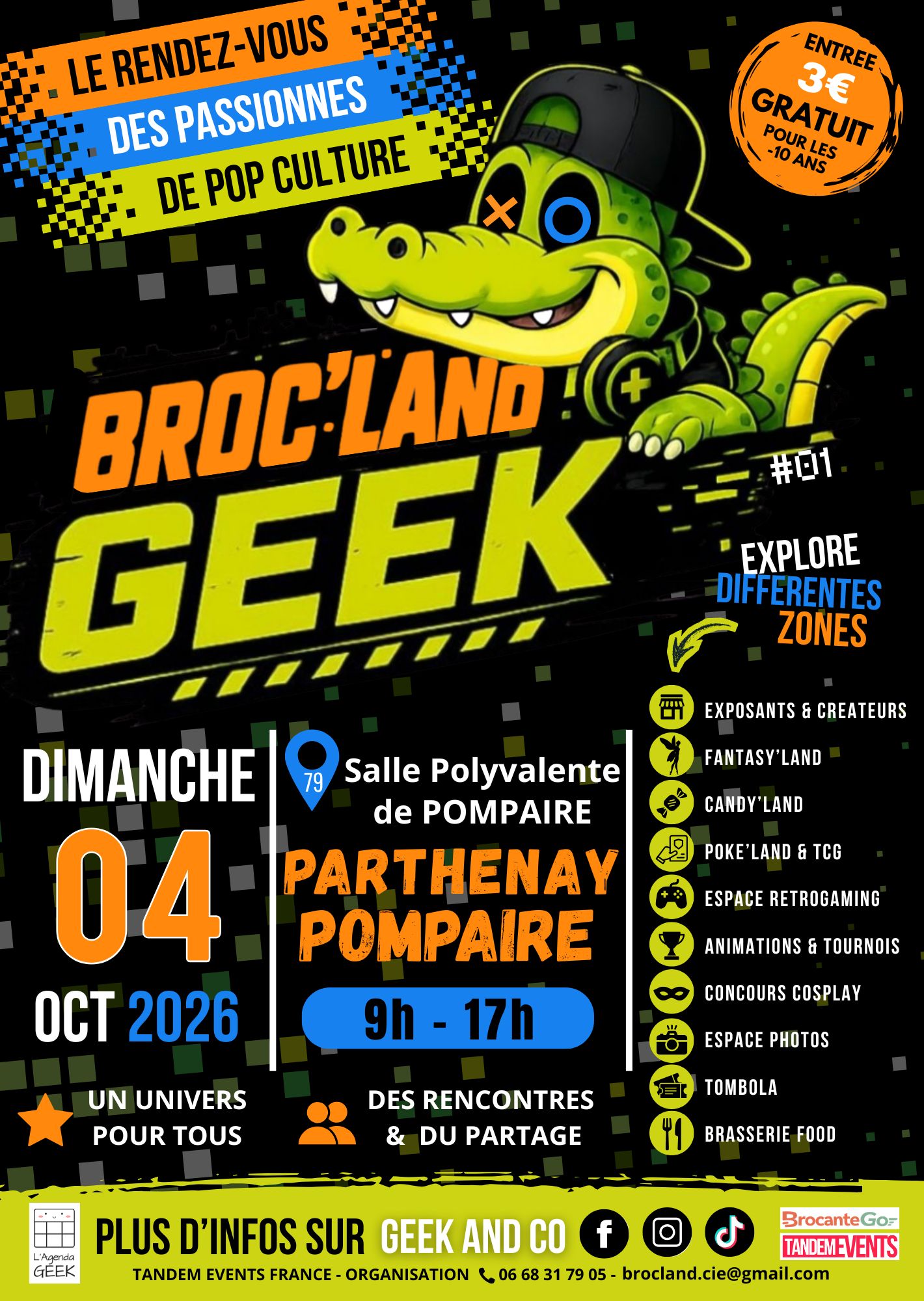 Broc Land Geek Salle polyvalente Pompaire — Salle polyvalente — Pompaire — 4 octobre 2026