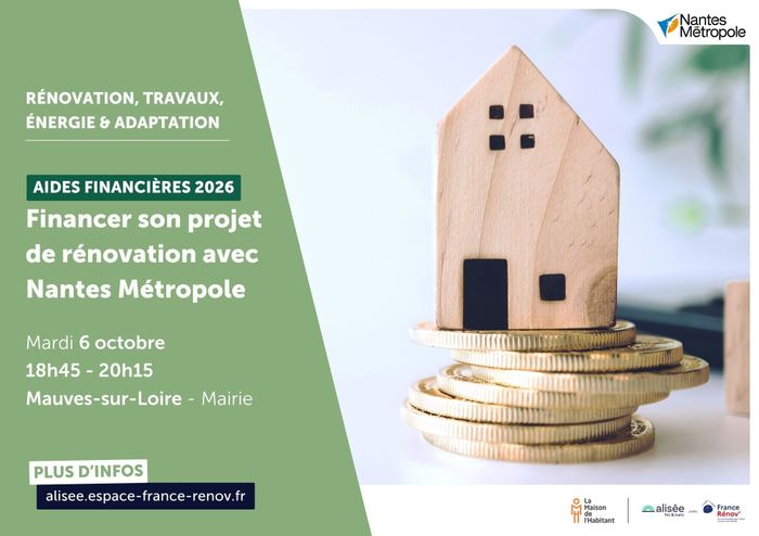 Aides financières 2026 : financer son projet de rénovation avec Nantes Métropole Mairie de Mauves Mauves-sur-Loire