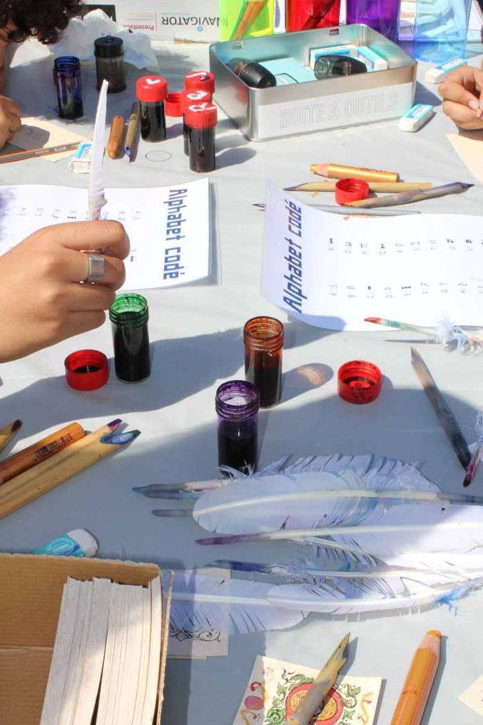 Animation « archivistes en herbe » sur le parvis des ABD, Archives départementales des Bouches-du-Rhône, Marseille