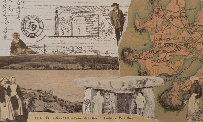 Animation collage – Cairns postales, Cairn de Petit Mont, Arzon
