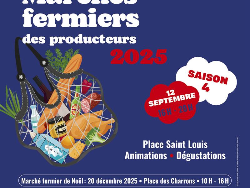 Animation Marchés fermiers des producteurs Place Saint-Louis Metz 2026-09-11