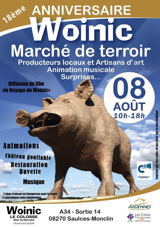 Anniversaire de Woinic Autoroute A34 sortie 14 Saulces-Monclin